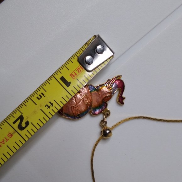 Pink And Blue Lucky Elephant Pendant Necklace 24 Inches - Picture 11 of 16